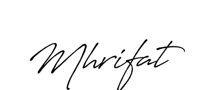 Mhrifat stylish signature style. Best Handwritten Sign (Antro_Vectra_Bolder) for my name. Handwritten Signature Collection Ideas for my name Mhrifat. Mhrifat signature style 7 images and pictures png