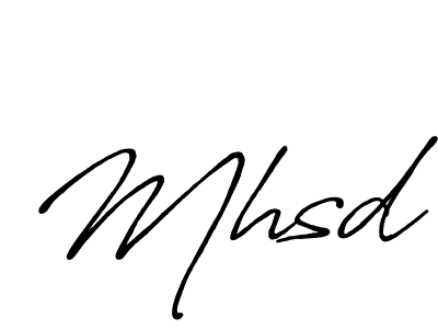 Create a beautiful signature design for name Mhsd. With this signature (Antro_Vectra_Bolder) fonts, you can make a handwritten signature for free. Mhsd signature style 7 images and pictures png