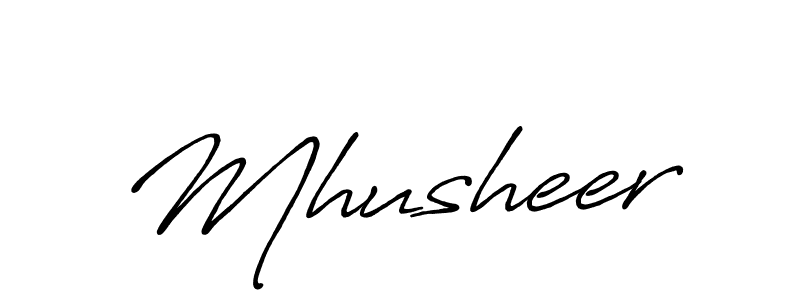 Also we have Mhusheer name is the best signature style. Create professional handwritten signature collection using Antro_Vectra_Bolder autograph style. Mhusheer signature style 7 images and pictures png