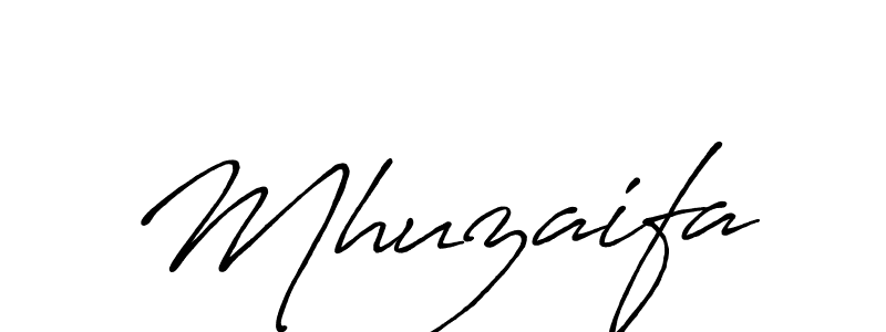 Also we have Mhuzaifa name is the best signature style. Create professional handwritten signature collection using Antro_Vectra_Bolder autograph style. Mhuzaifa signature style 7 images and pictures png
