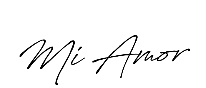 It looks lik you need a new signature style for name Mi Amor. Design unique handwritten (Antro_Vectra_Bolder) signature with our free signature maker in just a few clicks. Mi Amor signature style 7 images and pictures png