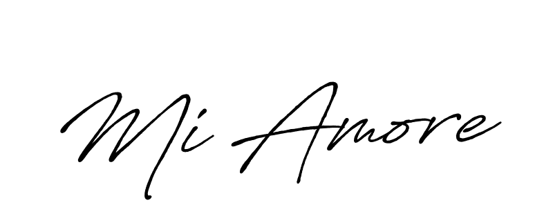 The best way (Antro_Vectra_Bolder) to make a short signature is to pick only two or three words in your name. The name Mi Amore include a total of six letters. For converting this name. Mi Amore signature style 7 images and pictures png