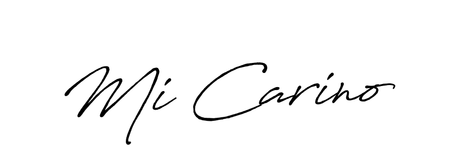 Create a beautiful signature design for name Mi Carino. With this signature (Antro_Vectra_Bolder) fonts, you can make a handwritten signature for free. Mi Carino signature style 7 images and pictures png