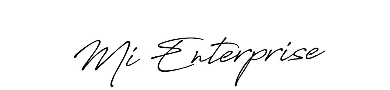 It looks lik you need a new signature style for name Mi Enterprise. Design unique handwritten (Antro_Vectra_Bolder) signature with our free signature maker in just a few clicks. Mi Enterprise signature style 7 images and pictures png