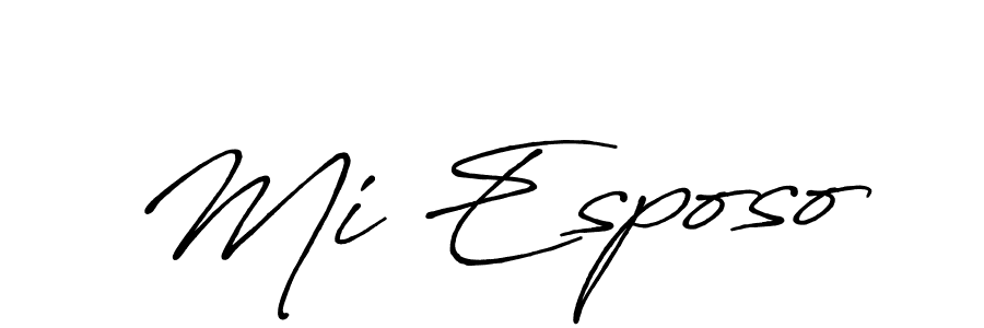 Use a signature maker to create a handwritten signature online. With this signature software, you can design (Antro_Vectra_Bolder) your own signature for name Mi Esposo. Mi Esposo signature style 7 images and pictures png