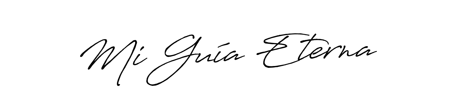 if you are searching for the best signature style for your name Mi Guía Eterna. so please give up your signature search. here we have designed multiple signature styles  using Antro_Vectra_Bolder. Mi Guía Eterna signature style 7 images and pictures png