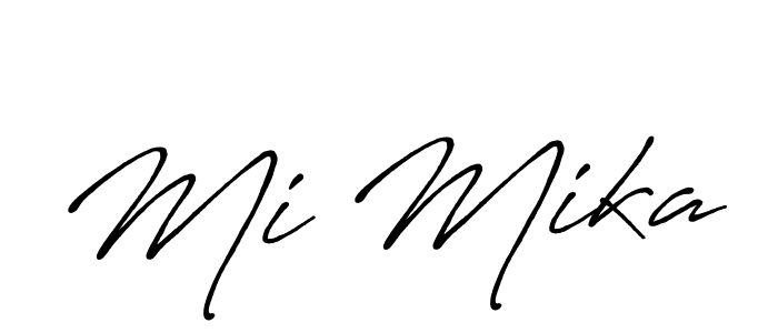 Create a beautiful signature design for name Mi Mika. With this signature (Antro_Vectra_Bolder) fonts, you can make a handwritten signature for free. Mi Mika signature style 7 images and pictures png