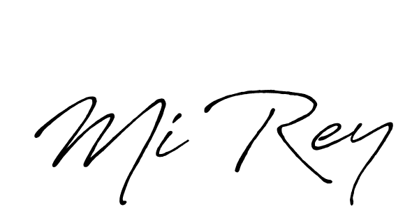 Use a signature maker to create a handwritten signature online. With this signature software, you can design (Antro_Vectra_Bolder) your own signature for name Mi Rey. Mi Rey signature style 7 images and pictures png