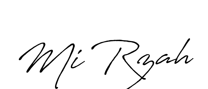 Design your own signature with our free online signature maker. With this signature software, you can create a handwritten (Antro_Vectra_Bolder) signature for name Mi Rzah. Mi Rzah signature style 7 images and pictures png