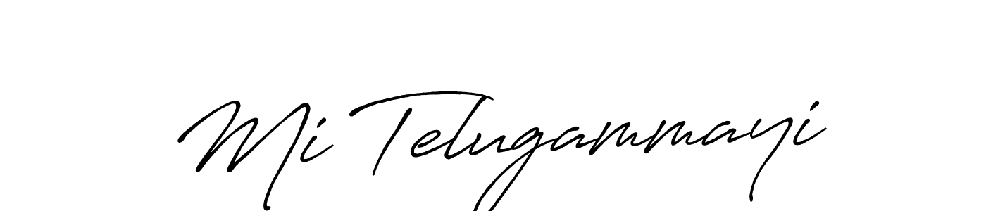 Similarly Antro_Vectra_Bolder is the best handwritten signature design. Signature creator online .You can use it as an online autograph creator for name Mi Telugammayi. Mi Telugammayi signature style 7 images and pictures png