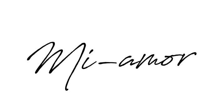 The best way (Antro_Vectra_Bolder) to make a short signature is to pick only two or three words in your name. The name Mi-amor include a total of six letters. For converting this name. Mi-amor signature style 7 images and pictures png