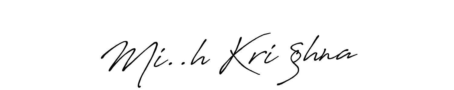 How to Draw Mi..h Kri §hna signature style? Antro_Vectra_Bolder is a latest design signature styles for name Mi..h Kri §hna. Mi..h Kri §hna signature style 7 images and pictures png