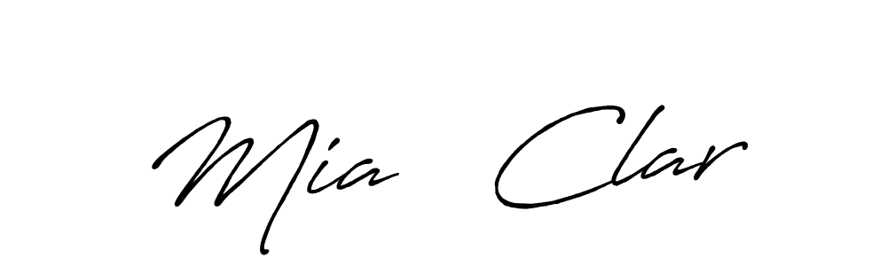 Make a beautiful signature design for name Mia   Clar. With this signature (Antro_Vectra_Bolder) style, you can create a handwritten signature for free. Mia   Clar signature style 7 images and pictures png