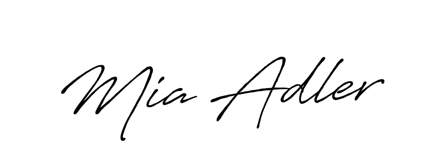 Create a beautiful signature design for name Mia Adler. With this signature (Antro_Vectra_Bolder) fonts, you can make a handwritten signature for free. Mia Adler signature style 7 images and pictures png