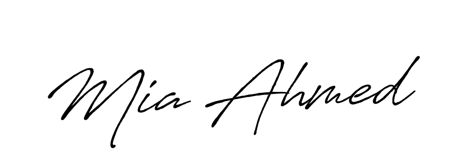 Design your own signature with our free online signature maker. With this signature software, you can create a handwritten (Antro_Vectra_Bolder) signature for name Mia Ahmed. Mia Ahmed signature style 7 images and pictures png