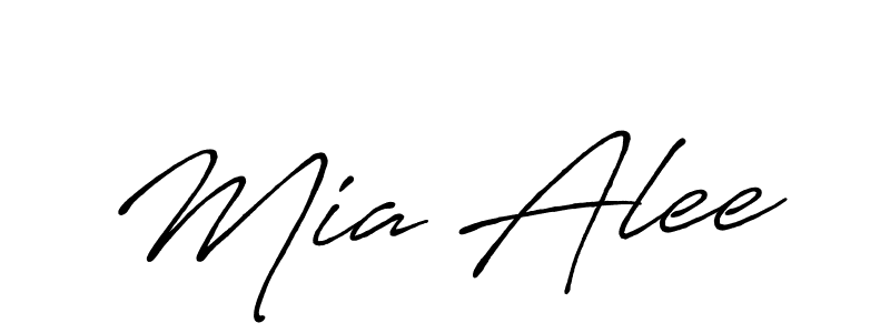 Make a beautiful signature design for name Mia Alee. With this signature (Antro_Vectra_Bolder) style, you can create a handwritten signature for free. Mia Alee signature style 7 images and pictures png