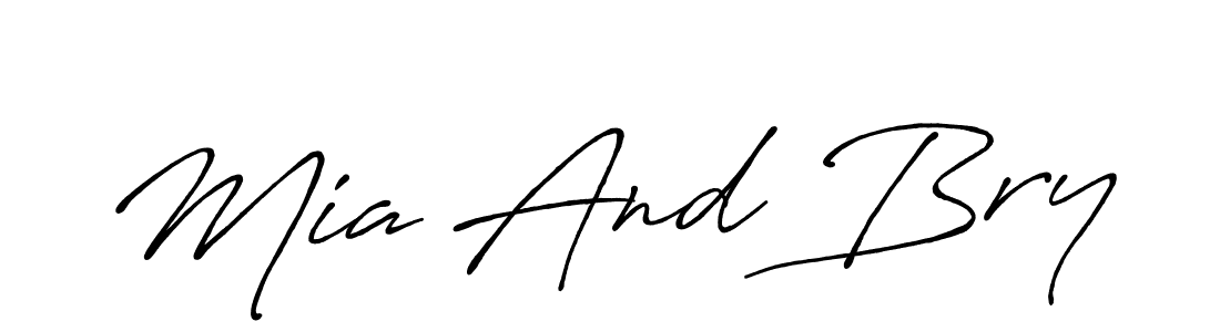 Once you've used our free online signature maker to create your best signature Antro_Vectra_Bolder style, it's time to enjoy all of the benefits that Mia And Bry name signing documents. Mia And Bry signature style 7 images and pictures png