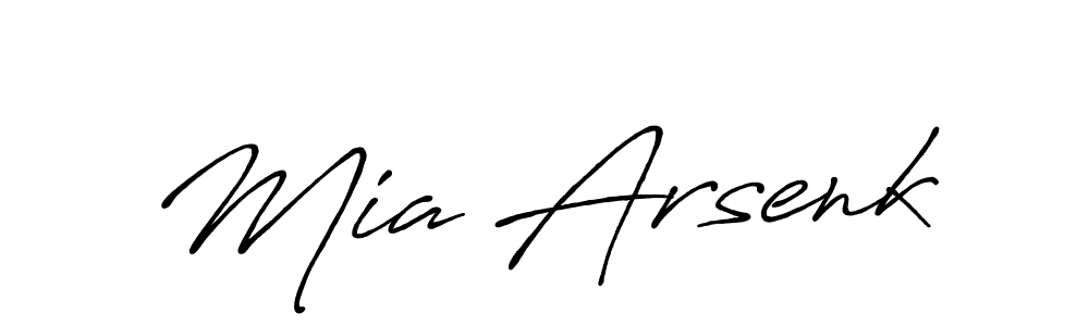 Design your own signature with our free online signature maker. With this signature software, you can create a handwritten (Antro_Vectra_Bolder) signature for name Mia Arsenk. Mia Arsenk signature style 7 images and pictures png