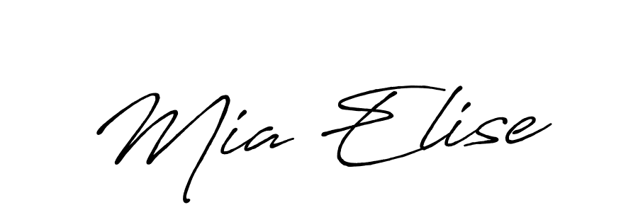 Use a signature maker to create a handwritten signature online. With this signature software, you can design (Antro_Vectra_Bolder) your own signature for name Mia Elise. Mia Elise signature style 7 images and pictures png