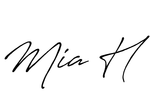 Make a beautiful signature design for name Mia H. Use this online signature maker to create a handwritten signature for free. Mia H signature style 7 images and pictures png