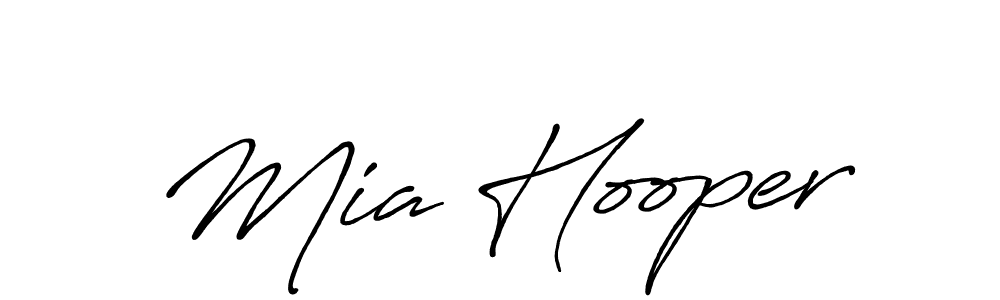 Make a beautiful signature design for name Mia Hooper. With this signature (Antro_Vectra_Bolder) style, you can create a handwritten signature for free. Mia Hooper signature style 7 images and pictures png