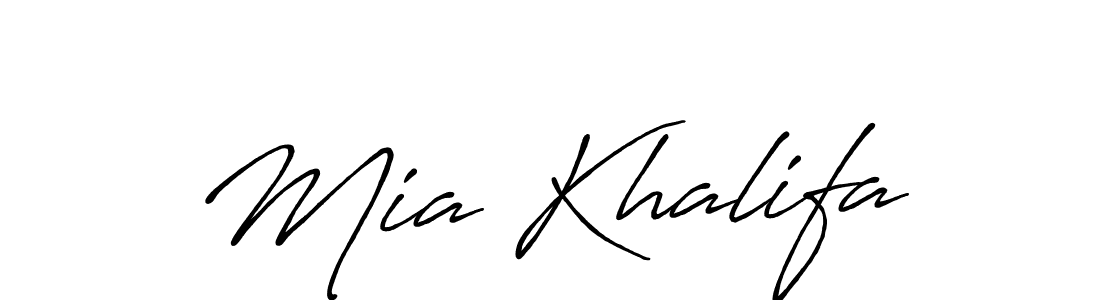 Make a beautiful signature design for name Mia Khalifa. With this signature (Antro_Vectra_Bolder) style, you can create a handwritten signature for free. Mia Khalifa signature style 7 images and pictures png