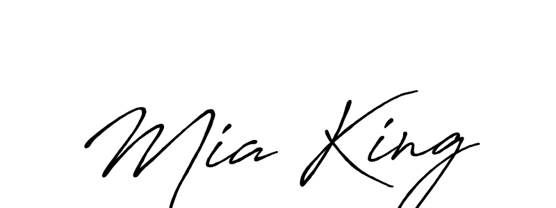 The best way (Antro_Vectra_Bolder) to make a short signature is to pick only two or three words in your name. The name Mia King include a total of six letters. For converting this name. Mia King signature style 7 images and pictures png