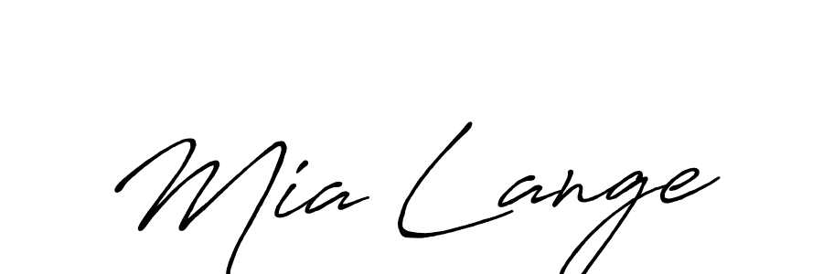 Create a beautiful signature design for name Mia Lange. With this signature (Antro_Vectra_Bolder) fonts, you can make a handwritten signature for free. Mia Lange signature style 7 images and pictures png