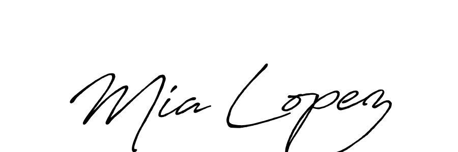 Also You can easily find your signature by using the search form. We will create Mia Lopez name handwritten signature images for you free of cost using Antro_Vectra_Bolder sign style. Mia Lopez signature style 7 images and pictures png