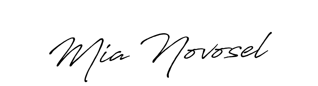 Make a beautiful signature design for name Mia Novosel. With this signature (Antro_Vectra_Bolder) style, you can create a handwritten signature for free. Mia Novosel signature style 7 images and pictures png