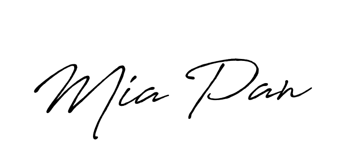 Mia Pan stylish signature style. Best Handwritten Sign (Antro_Vectra_Bolder) for my name. Handwritten Signature Collection Ideas for my name Mia Pan. Mia Pan signature style 7 images and pictures png