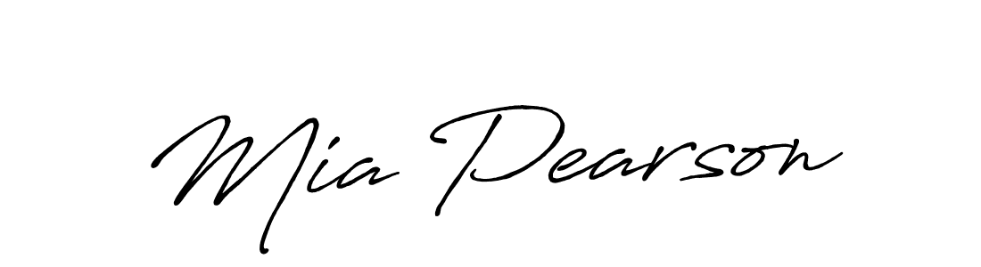 Mia Pearson stylish signature style. Best Handwritten Sign (Antro_Vectra_Bolder) for my name. Handwritten Signature Collection Ideas for my name Mia Pearson. Mia Pearson signature style 7 images and pictures png