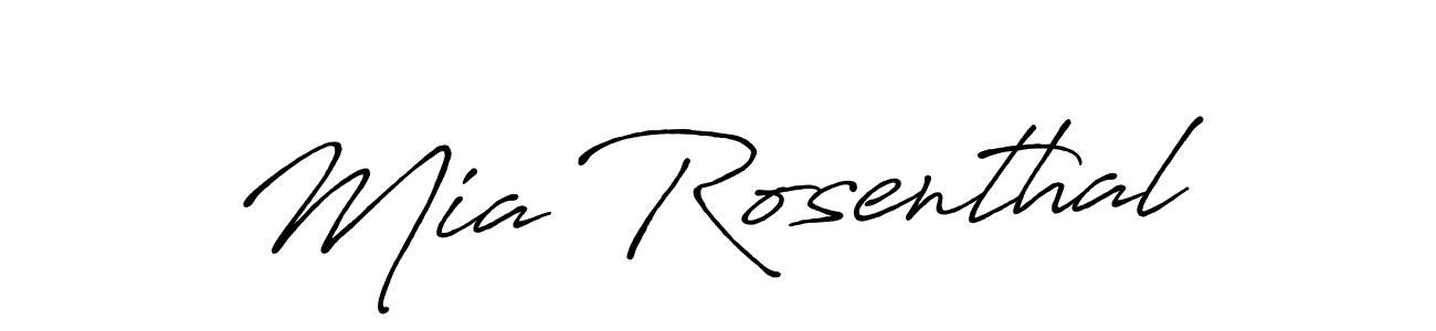 Mia Rosenthal stylish signature style. Best Handwritten Sign (Antro_Vectra_Bolder) for my name. Handwritten Signature Collection Ideas for my name Mia Rosenthal. Mia Rosenthal signature style 7 images and pictures png