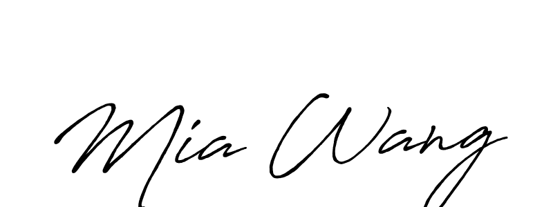 Similarly Antro_Vectra_Bolder is the best handwritten signature design. Signature creator online .You can use it as an online autograph creator for name Mia Wang. Mia Wang signature style 7 images and pictures png