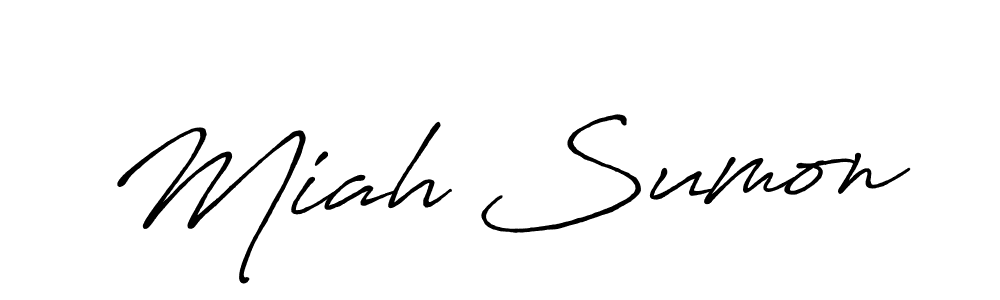 Also You can easily find your signature by using the search form. We will create Miah Sumon name handwritten signature images for you free of cost using Antro_Vectra_Bolder sign style. Miah Sumon signature style 7 images and pictures png