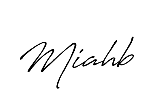 Make a beautiful signature design for name Miahb. With this signature (Antro_Vectra_Bolder) style, you can create a handwritten signature for free. Miahb signature style 7 images and pictures png