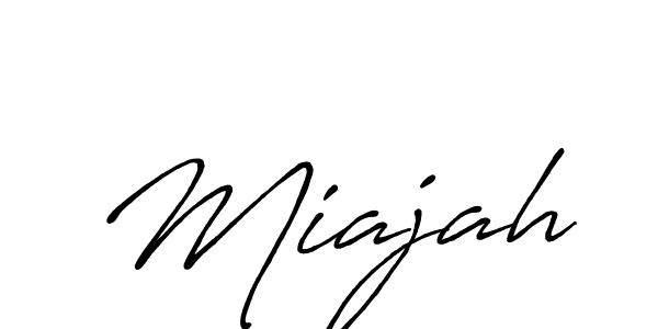 Use a signature maker to create a handwritten signature online. With this signature software, you can design (Antro_Vectra_Bolder) your own signature for name Miajah. Miajah signature style 7 images and pictures png