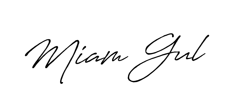 The best way (Antro_Vectra_Bolder) to make a short signature is to pick only two or three words in your name. The name Miam Gul include a total of six letters. For converting this name. Miam Gul signature style 7 images and pictures png