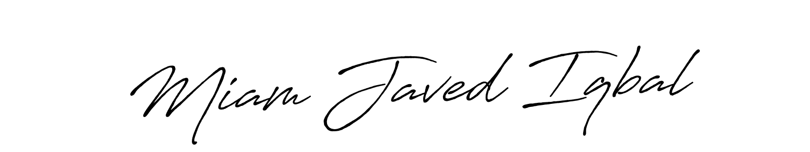 It looks lik you need a new signature style for name Miam Javed Iqbal. Design unique handwritten (Antro_Vectra_Bolder) signature with our free signature maker in just a few clicks. Miam Javed Iqbal signature style 7 images and pictures png