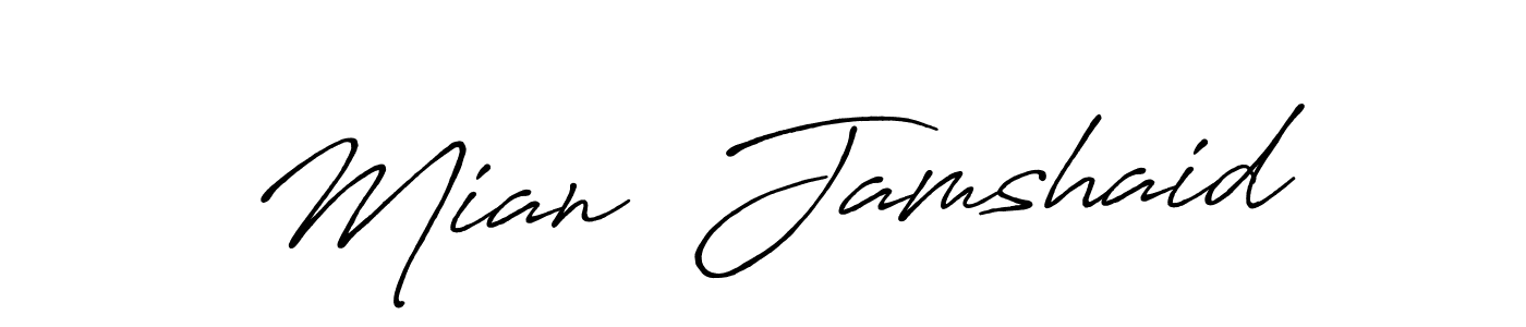 Create a beautiful signature design for name Mian  Jamshaid. With this signature (Antro_Vectra_Bolder) fonts, you can make a handwritten signature for free. Mian  Jamshaid signature style 7 images and pictures png