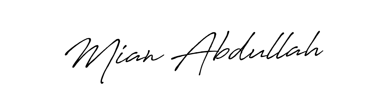 Mian Abdullah stylish signature style. Best Handwritten Sign (Antro_Vectra_Bolder) for my name. Handwritten Signature Collection Ideas for my name Mian Abdullah. Mian Abdullah signature style 7 images and pictures png