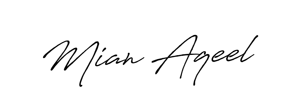 You should practise on your own different ways (Antro_Vectra_Bolder) to write your name (Mian Aqeel) in signature. don't let someone else do it for you. Mian Aqeel signature style 7 images and pictures png