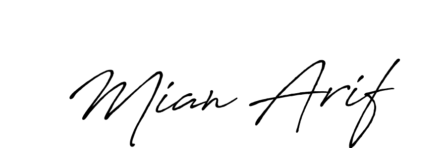Create a beautiful signature design for name Mian Arif. With this signature (Antro_Vectra_Bolder) fonts, you can make a handwritten signature for free. Mian Arif signature style 7 images and pictures png