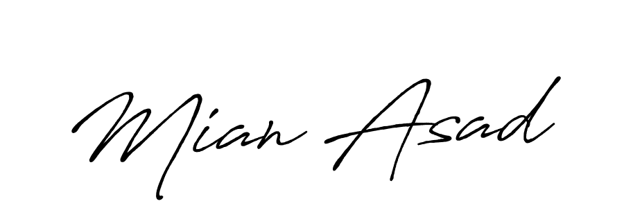 The best way (Antro_Vectra_Bolder) to make a short signature is to pick only two or three words in your name. The name Mian Asad include a total of six letters. For converting this name. Mian Asad signature style 7 images and pictures png