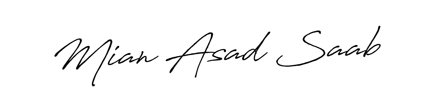 Make a beautiful signature design for name Mian Asad Saab. Use this online signature maker to create a handwritten signature for free. Mian Asad Saab signature style 7 images and pictures png