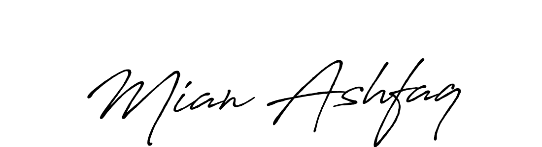 Create a beautiful signature design for name Mian Ashfaq. With this signature (Antro_Vectra_Bolder) fonts, you can make a handwritten signature for free. Mian Ashfaq signature style 7 images and pictures png