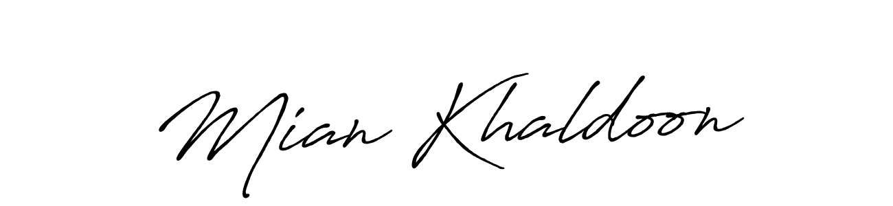 Mian Khaldoon stylish signature style. Best Handwritten Sign (Antro_Vectra_Bolder) for my name. Handwritten Signature Collection Ideas for my name Mian Khaldoon. Mian Khaldoon signature style 7 images and pictures png