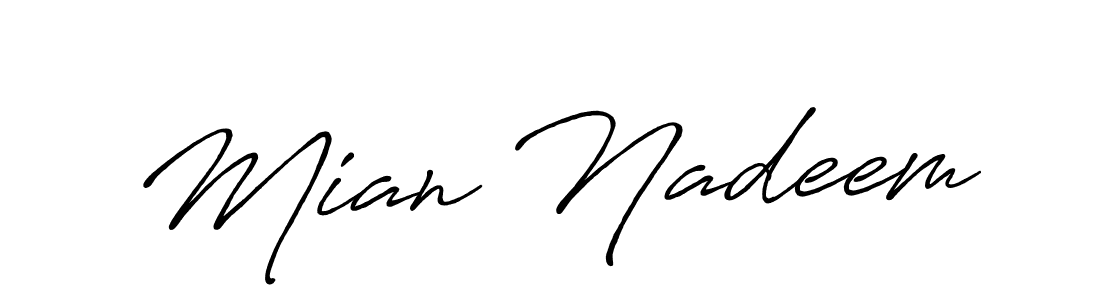 It looks lik you need a new signature style for name Mian Nadeem. Design unique handwritten (Antro_Vectra_Bolder) signature with our free signature maker in just a few clicks. Mian Nadeem signature style 7 images and pictures png