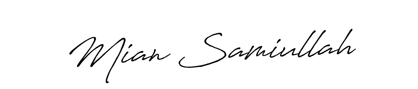 Make a short Mian Samiullah signature style. Manage your documents anywhere anytime using Antro_Vectra_Bolder. Create and add eSignatures, submit forms, share and send files easily. Mian Samiullah signature style 7 images and pictures png