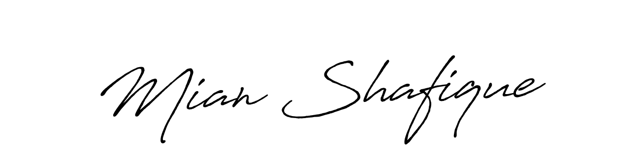 Create a beautiful signature design for name Mian Shafique. With this signature (Antro_Vectra_Bolder) fonts, you can make a handwritten signature for free. Mian Shafique signature style 7 images and pictures png